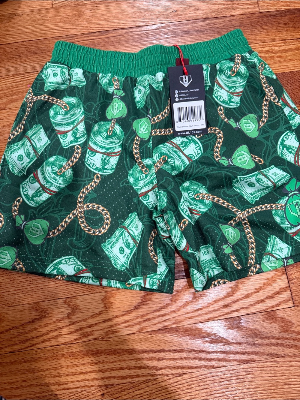 Baseball Lifestyle 101 Stack Season $ Shorts Size Youth Medium Brand New w/ Tags